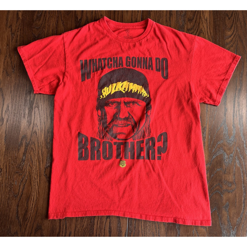 WWE Hulk Hogan Whatcha Gonna Do Brother? T-shirt Men’s size Med Hulkamania WWF